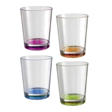 BRUNNER Drikkeglas med Farvet Bund, 4 stk.